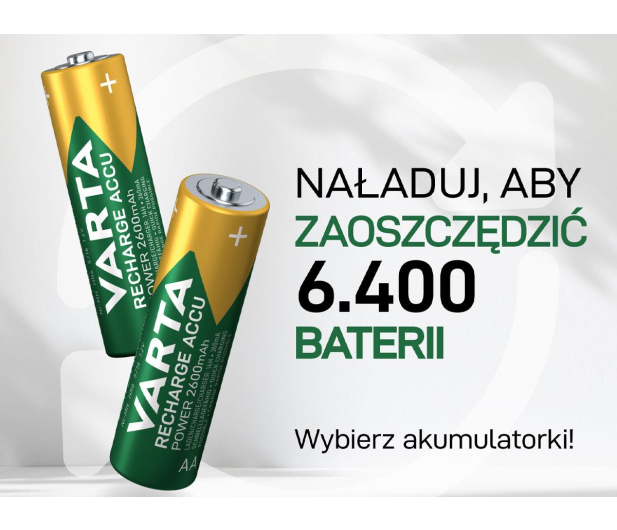 VARTA Recharge Accu Power AA 2600mAh (2 szt.) 5716101402 - 1456597 - zdjęcie 5